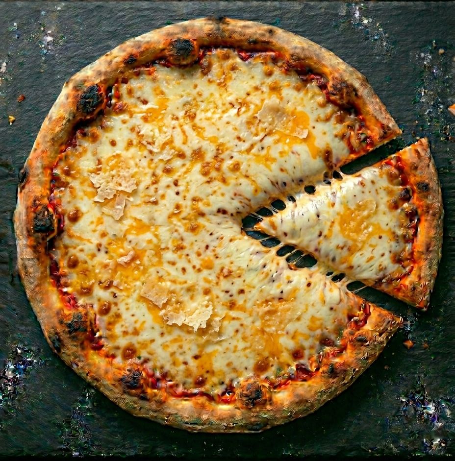 Signature 4 Cheese pizza at Cheezly Pizza Canada in Sherwood Park, AB